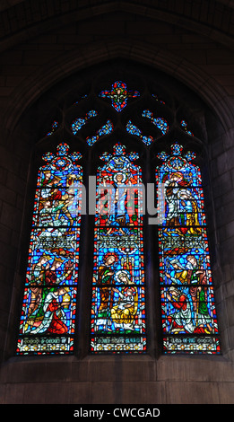 The Princeton University Chapel - stained glass window Stock Photo