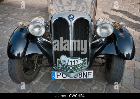 1934 BMW 315/1 Sport roadster front grill at Motoclassic car show at Rynek (Market Square) in Wroclaw, Lower Silesia, Poland Stock Photo