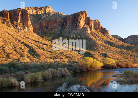 The Salt River, Tonto National Forest, East of Phoenix, Arizona. Stock Photo
