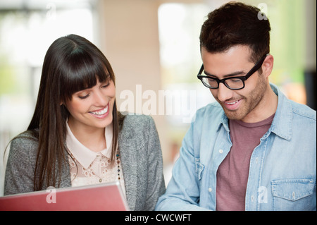 Business executives working in an office Stock Photo