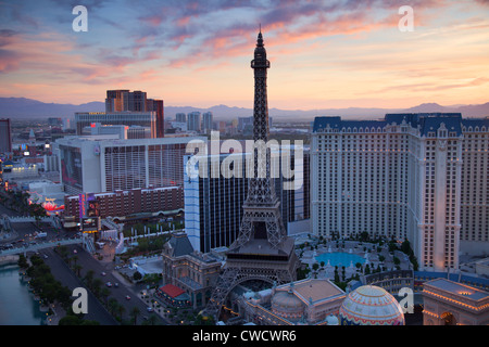 Sunrise on the Strip, Las Vegas, Nevada. Stock Photo