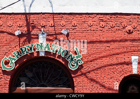 View of back of Carry Nation's Bar in Los Gatos, California Stock Photo