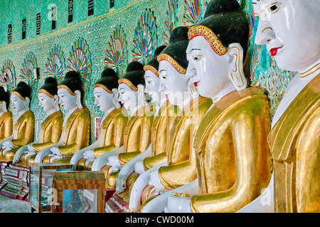 Myanmar, Burma. Umin Thounzeh, Buddhist Shrine on Sagaing Hill, near Mandalay. Stock Photo