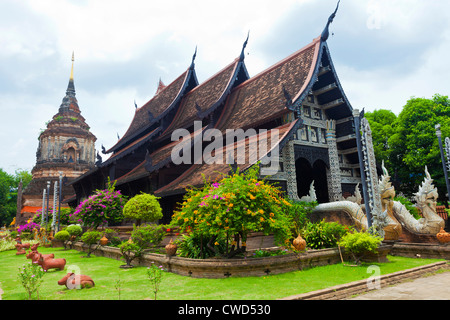 Wat lok moli temple in Chiang Mai, Thailand. Stock Photo