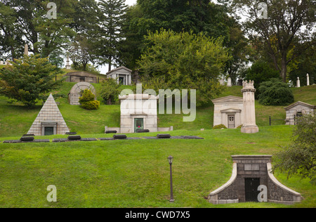 mausoleums in Green-wood cemetery Stock Photo