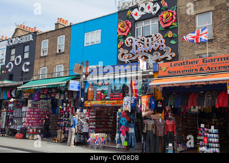 Camden Market High Street Shops - London UK Stock Photo