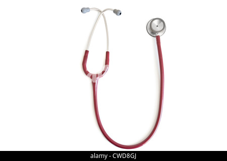A stethoscope isolated over white background