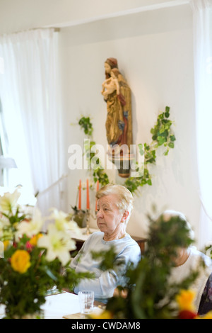 Mainz holy Virgin and Child in the dining room of the nursing home Stock Photo