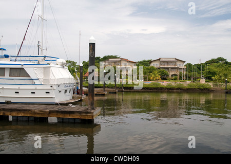 The Marina Puesta del Sol with 30 luxury suites & full-service marina is the top resort on the Pacific coast of Nicaragua. Stock Photo