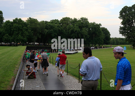 Vietnwam Wall War memorial washington D.C. tourists tourism Stock Photo