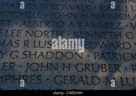 Vietnwam Wall War memorial washington D.C. Stock Photo