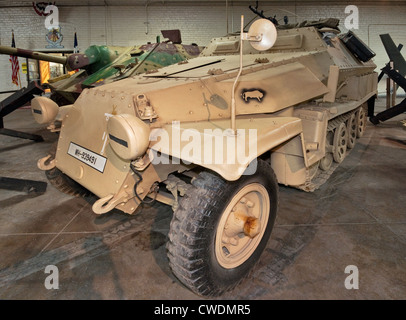 WW2 German SPW SdKfz 251 armored personnel carrier, Africa Corps markings, Texas Military Forces Museum at Camp Mabry in Austin Stock Photo