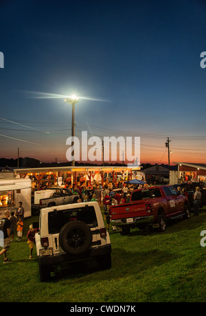 Concession stands at Cowtown Rodeo, New Jersey, USA Stock Photo