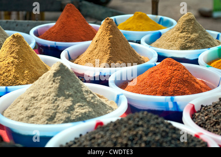 Spices on sale, Calangute, Goa, India Stock Photo