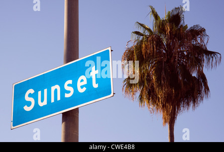 The Famed Sunset BLVD in Los Angeles Stock Photo