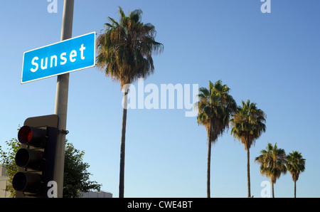 The Famed Sunset BLVD in Los Angeles Stock Photo