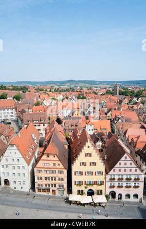 Rothenburg ob der Tauber medieval town in Bavaria Germany Stock Photo