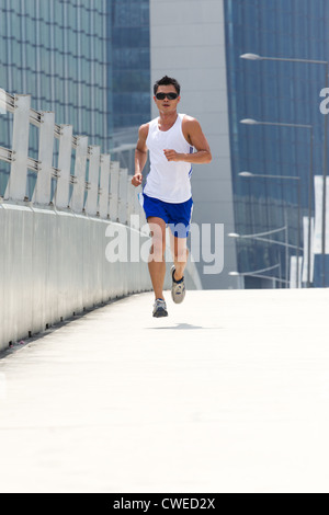 Asian male runner Stock Photo