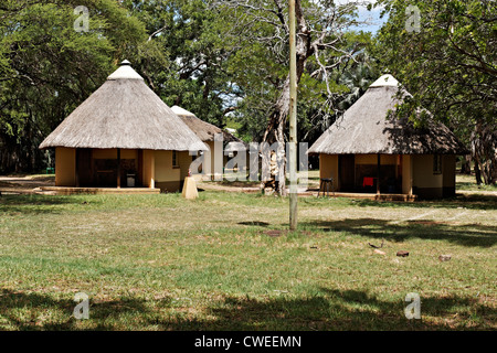 Accommodation Huts in the Letaba Camp, Kruger National Park, South Africa Stock Photo