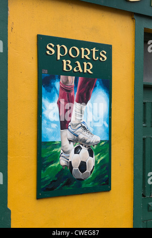 Artwork on Local pub wall in Dingle town, Dingle Peninsula, County Kerry, Republic of Ireland. Stock Photo