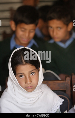 School in Pakistan earthquake zone Stock Photo