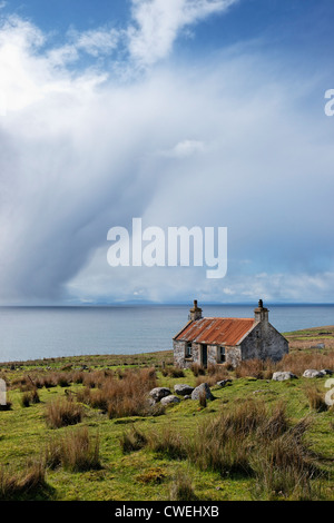 Old croft house at Melvaig, near Gairloch, Wester Ross, Highland, Scotland, UK. Stock Photo