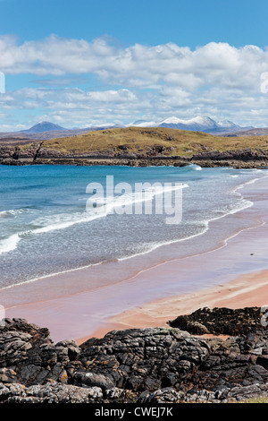 Beach at Mellanguan beside Loch Ewe, Wester Ross, Highland, Scotland, UK. Stock Photo