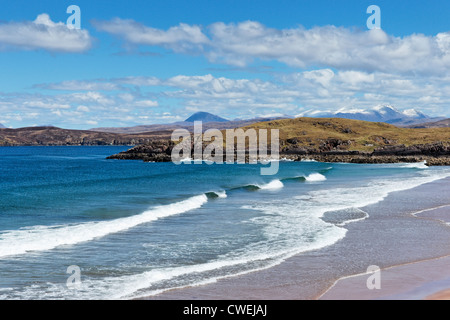 Beach at Mellanguan beside Loch Ewe, Wester Ross, Highland, Scotland, UK. Stock Photo