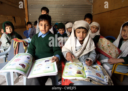 School in Pakistan earthquake zone Stock Photo