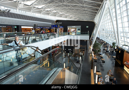 Zurich - Interior view of the Airside Center Kloten Airport Stock Photo