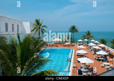 Mount Lavinia Hotel Pool Terrace, Colombo, Sri Lanka Stock Photo