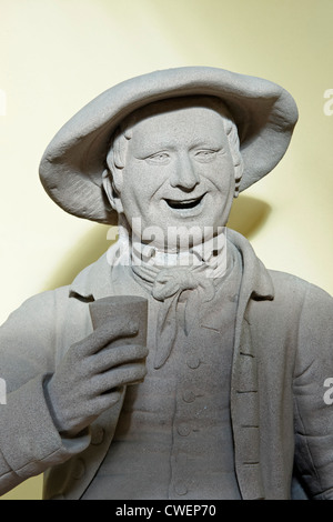 Statue of Tam O'Shanter in the Burns Memorial Garden, Alloway, South Ayrshire, Scotland, UK. Sculpted by James Thom (1802-50). Stock Photo