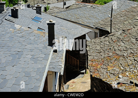 Village of A Seara in the O Courel Mountain range, Lugo, Galicia, Spain Stock Photo