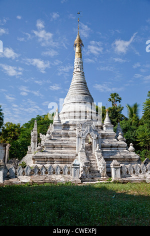 Myanmar, Burma. Mingun, near Mandalay. Bhuddist Stupa. Stock Photo