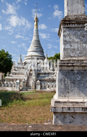 Myanmar, Burma. Mingun, near Mandalay. Bhuddist Stupa. Stock Photo