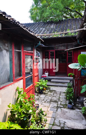 view inside a chinese hutong Stock Photo