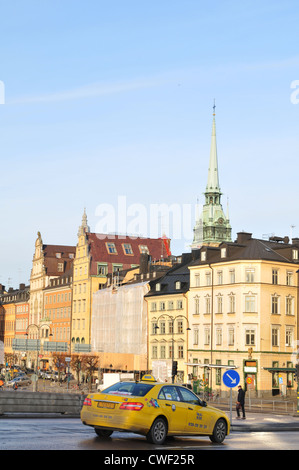Stockholm, Sweden - 14 Dec, 2011: Historical buildings in Gamla Stan, the old town of Stockholm Stock Photo