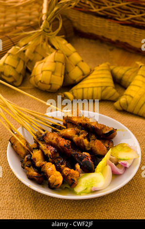 satay malay hari raya foods ,focus on satay Stock Photo