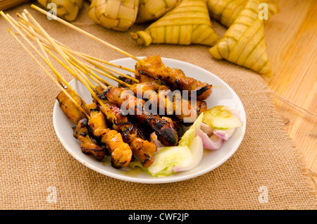 satay malay hari raya foods ,focus on satay Stock Photo