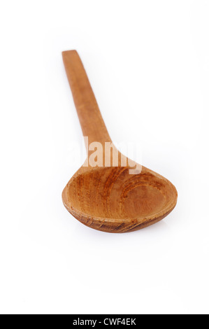 Wooden spoon on white background Stock Photo - Alamy