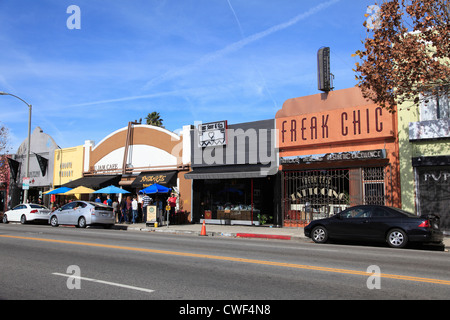 Melrose Avenue, Hollywood, Los Angeles, California, United States of America Stock Photo