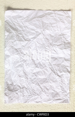 crimp White Paper texture sheet background orange Stock Photo