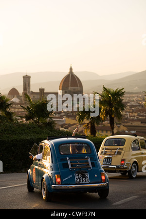 Fiat 500 tour of Florence, Italy Stock Photo - Alamy