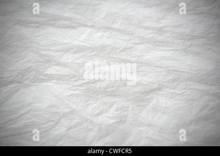 Crumpled white tissue paper foe background texture Stock Photo