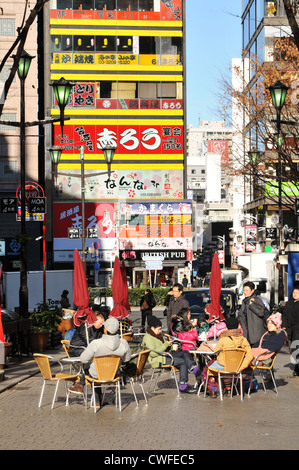 Tokyo, Japan - 27 Dec, 2011: Modern architecture in  commercial area of Tokyo Stock Photo