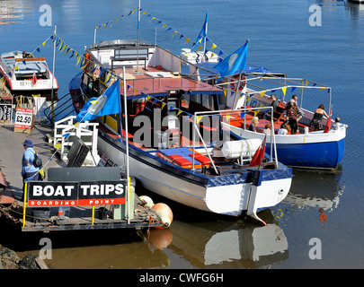 sea harbour boat trips whitby north yorkshire england uk Stock Photo