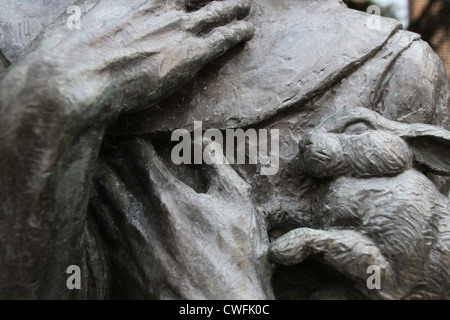 A statue of St. Francis at St. Mary's hospital in Rochester, Minnesota. Stock Photo