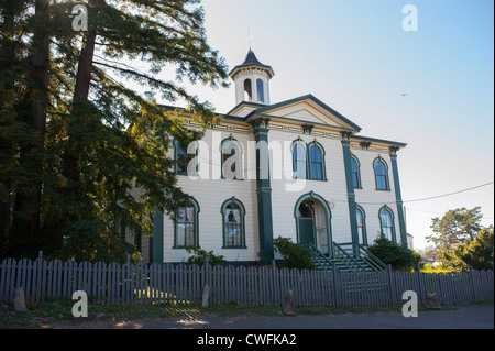 USA California CA Bodega Potter School house used as set in the Alfred Hitchcock movie, The Birds Stock Photo