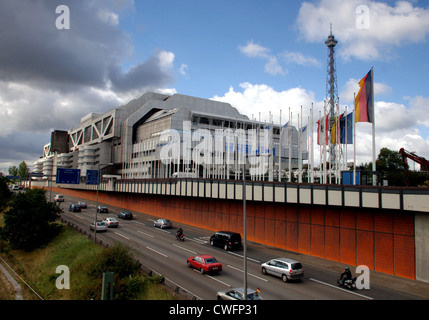 Berlin International Congress Center (ICC) and the radio tower Stock Photo