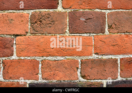 Denial of access, computer security / firewall concept. Rural old brick wall / brickwork showing signs of weathering. Stock Photo